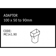 Marley Rectangular Adaptor 100x50mm to 80mm- MC141.80